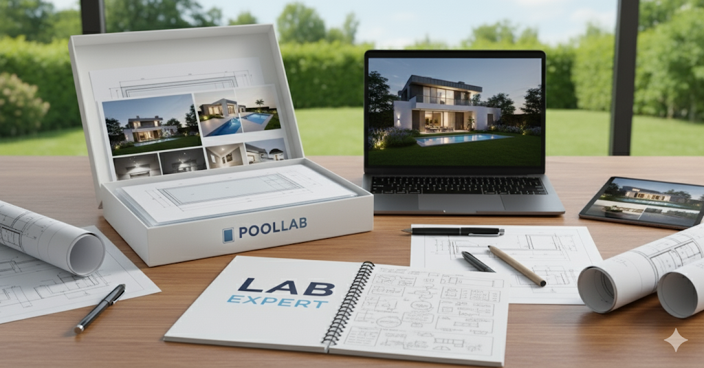 lab expert coaching pour gerer construire ou renover sa piscine avec intégration 3D et acoompgnement paysager